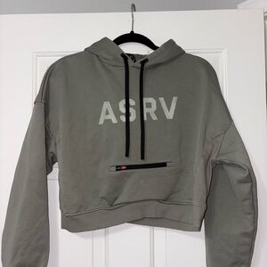 ASRV Gray Cropped Hoodie